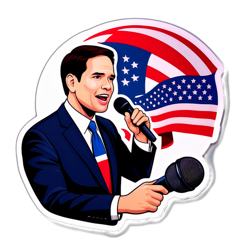Energetic Speaking Marco Rubio Sticker