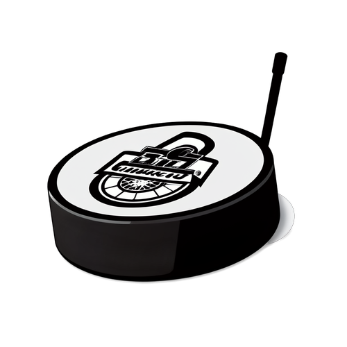 Ein Hockey-Puck auf dem Eis
