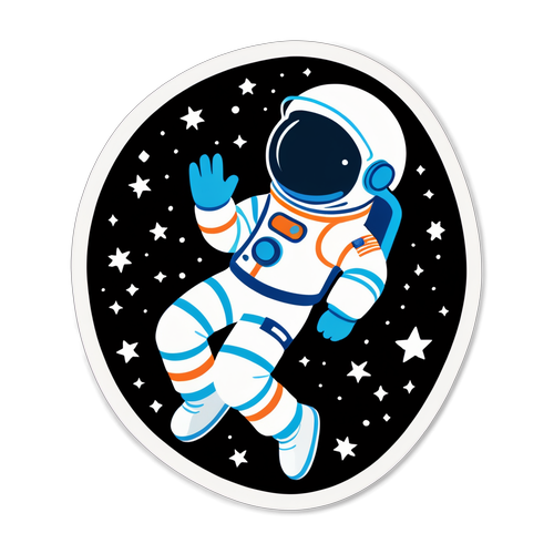 Astronaut Adventure Sticker