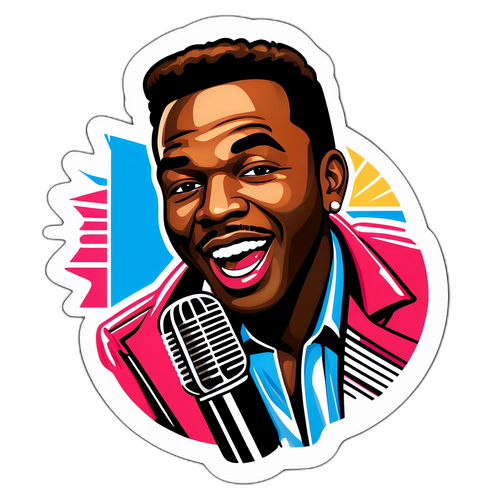Retro Popster Bobby Brown Sticker