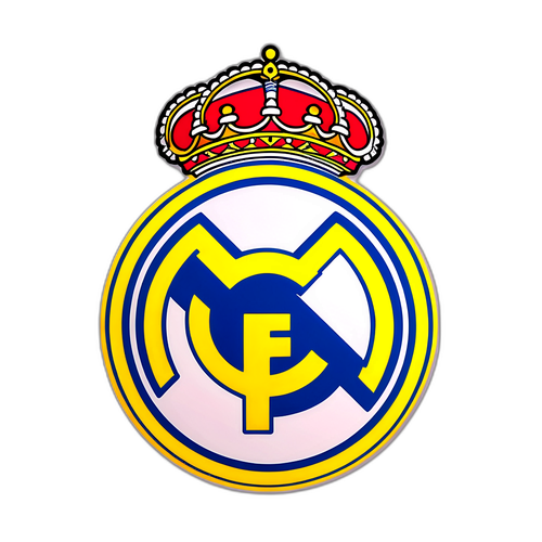 Suuri Real Madrid -logo valkoisella taustalla