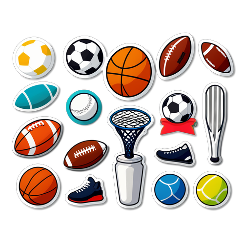 Doodle series van verschillende sporten