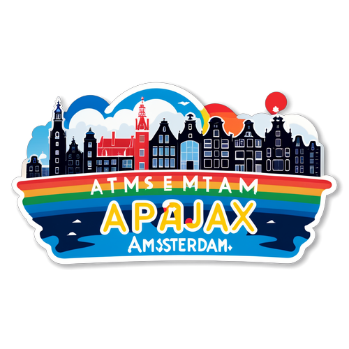 Amsterdam Skyline met Ajax Logo