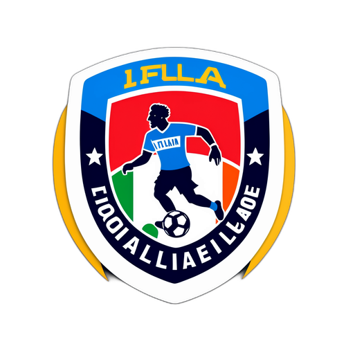 Thiết kế nhãn dán với logo của giải bóng đá Ý