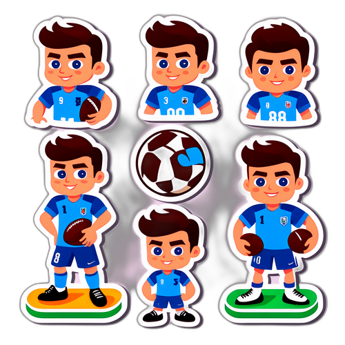 Наклейки з Денисом Бойком, стилізовані під футболістів