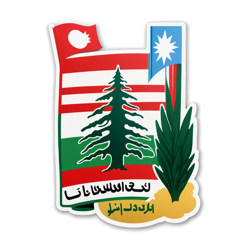 Vier de Spirit van Libanon: De Prachtige Sticker met de Nationale Vlag en Cedrus!