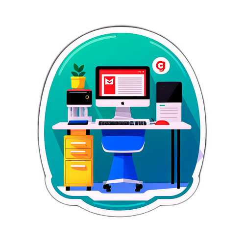 Moderní kancelář s počítačem