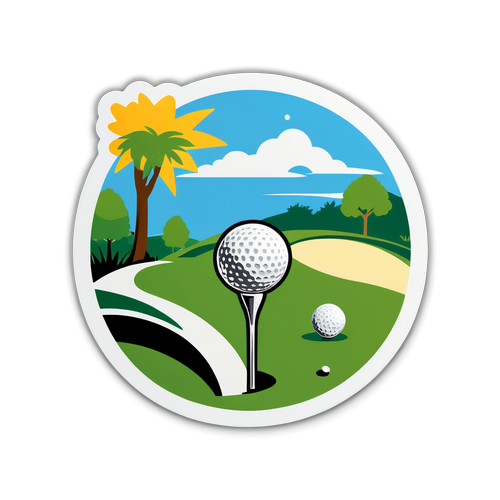 LPGA 골프공과 클럽 디자인 스티커
