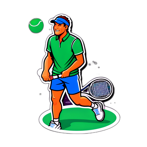 벤 셸턴의 테니스 경기 순간 스티커