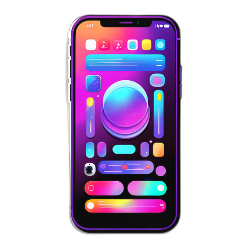 Futuristik na Sticker ng iPhone 17