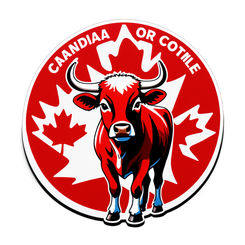 Kanadisk boskap med texten "Canada our home"