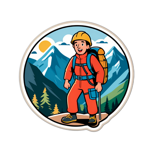 登山安全提醒贴纸