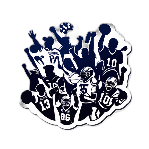 Sammlung von Silhouetten jubelnder Fans