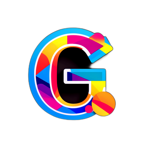 आधुनिक ज्यामितीय 'G' स्टिकर