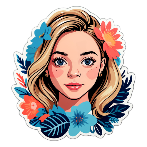 Potret Bergaya Sydney Sweeney dengan Elemen Flora