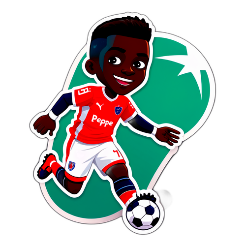 Sticker ya Nicolas Pépé akicheza soka
