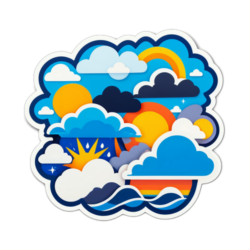 다양한 날씨를 표현한 아트워크