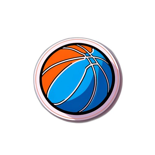 Adesivo Minimalista de Basquete
