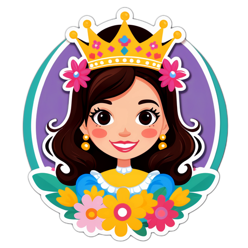 Speelse sticker van Miss Roussillon 2026