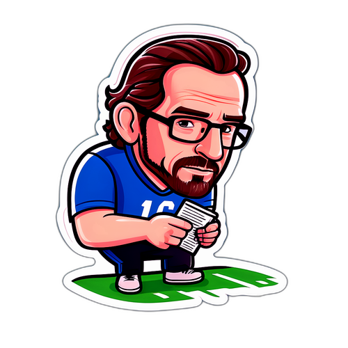 Football Coach Sticker: Strategic Sidelines