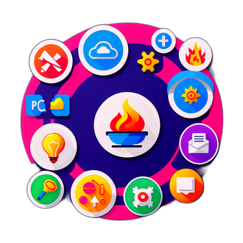 PCE 관련 아이콘 스티커