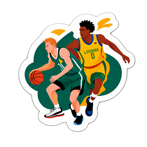 Sticker ya Michezo ya Mpira wa Kikapu