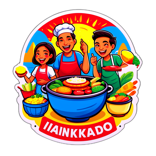 Stiker Meriah Pasar Makanan Indonesia