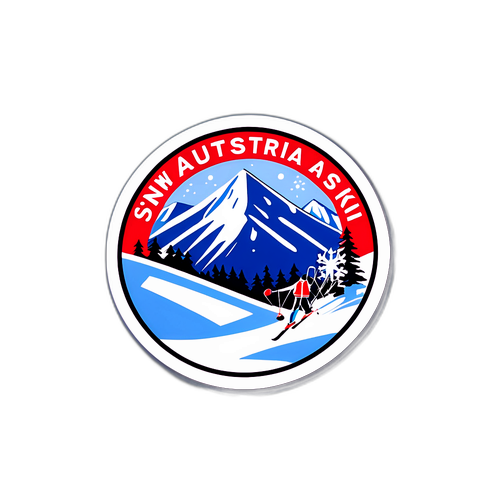 Schneeflocke auf österreichischer Skipiste