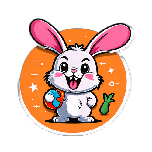 いたずらウサギのスタンプ