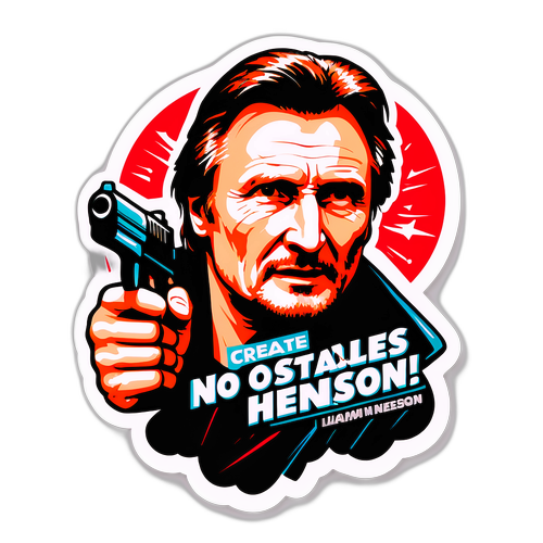Sticker z Liamem Neesonem jako bohaterem akcji