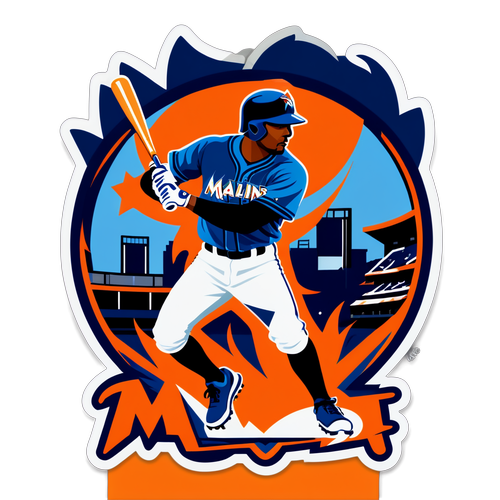 Dynamic Marlins vs Padres Baseball Sticker