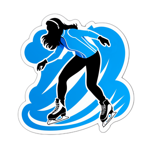 Voimakkaasti luistelija tarra