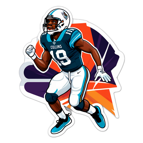 Aufkleber von Nnamdi Collins als Sport-Superstar