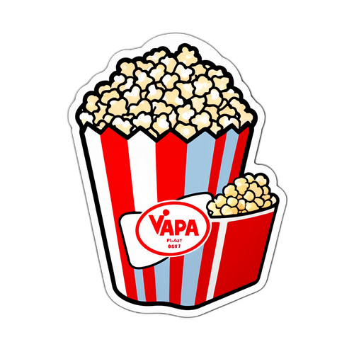 Viaplay Popcorn og Bold Sticker