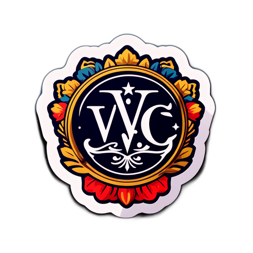 Sticker med VG's logo og dekorerende elementer om nyheder