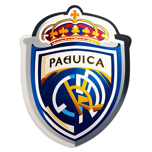 Diseño Minimalista del Escudo de Pachuca y Real Madrid