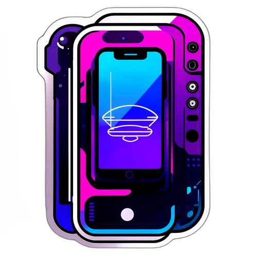 最新 iPhone 輪廓與未來科技概念