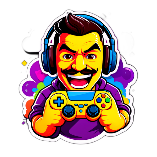 Hrací logo Twitch jako karikatura