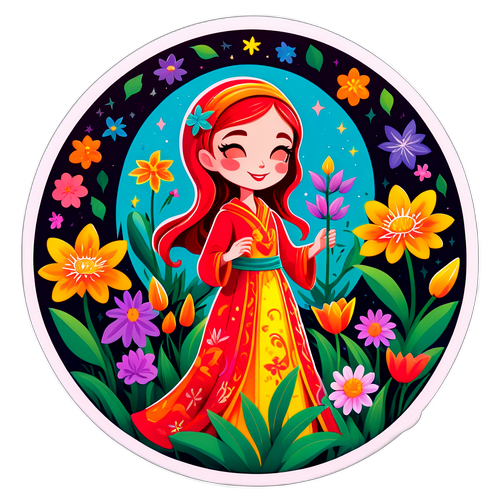 Ilustrasi Ember Lily di Taman Ajaib