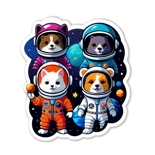 Blast Off into Fun: Adorable Galactic Pets in Space Suits You Can't Resist!