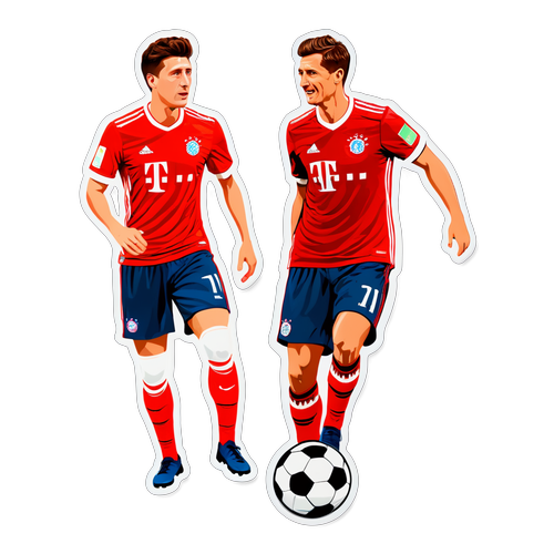 Sticker Ceria Jersi Merah Bayern Munich