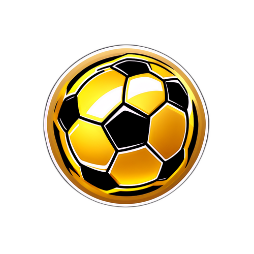 Stiker Bola Sepak Emas 'Game On!'