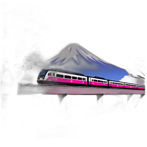 桜の風景を走る大井川鉄道のSL列車