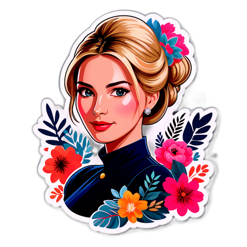 Elegantní nálepka s Ivankou Devátou