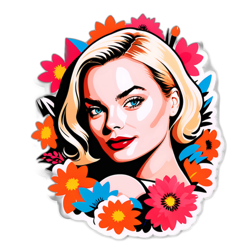 Silhouette stylisée de Margot Robbie