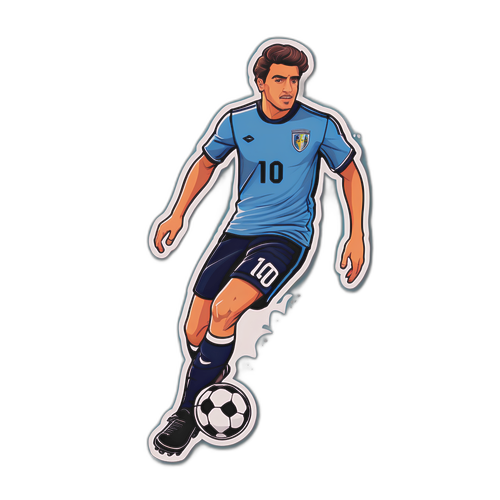 सॉकर खिलाड़ी स्टिकर: 'यहाँ हम जाते हैं'