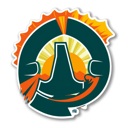 Unleash the Spirit of Miami: A Fiery Sticker Design for Hurricanes Fans!