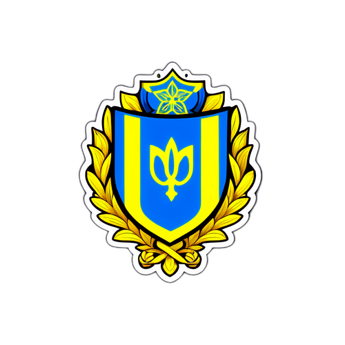 Логотип Державних служб України з прапором України на фоні