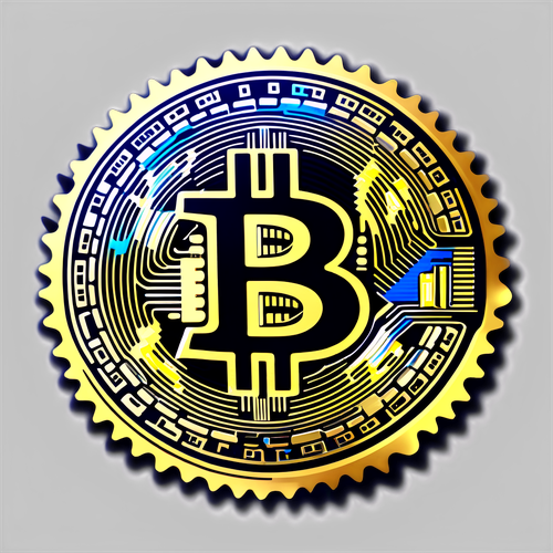 Bitcoin-symbol med gyllene detaljer