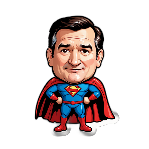 Autocollant de Ted Cruz en super-héros